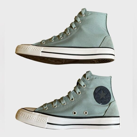 NEW Converse Chuck Taylor All Star Polyester & Suede Sneakers Women's 7.5 Teal - Picture 9 of 15